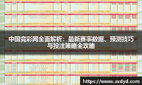 中国竞彩网全面解析：最新赛事数据、预测技巧与投注策略全攻略