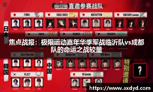 焦点战报：极限运动嘉年华季军战临沂队vs成都队的命运之战较量